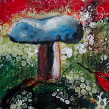Painting titled "Magic Mushroom" by Renate Kock, Original Artwork, Acrylic