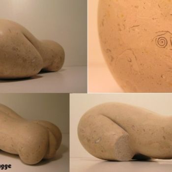 Sculpture titled "And_then_theres_sil…" by Renate Verbrugge, Original Artwork, Stone