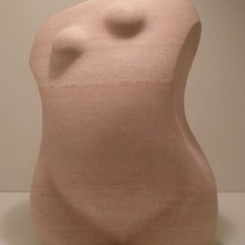 Sculpture titled "Under_the_pink_moon…" by Renate Verbrugge, Original Artwork, Stone