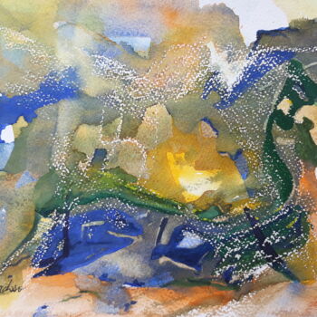 Malerei mit dem Titel "cave" von Renato Cardoso, Original-Kunstwerk, Aquarell