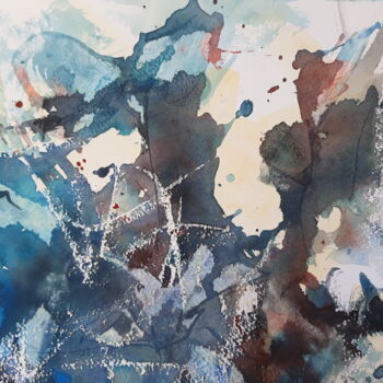 Painting titled "garoto na bolha" by Renato Cardoso, Original Artwork, Watercolor