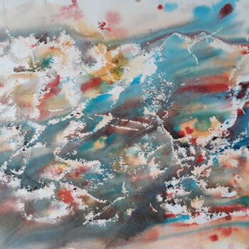 Painting titled "correio sul" by Renato Cardoso, Original Artwork, Watercolor