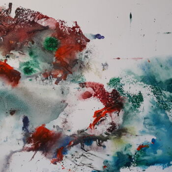 Peinture intitulée "pangea" par Renato Cardoso, Œuvre d'art originale, Aquarelle