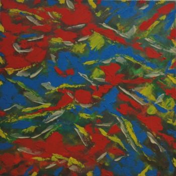 Painting titled "sabbia-colorata-1" by Renato Reati, Original Artwork, Acrylic