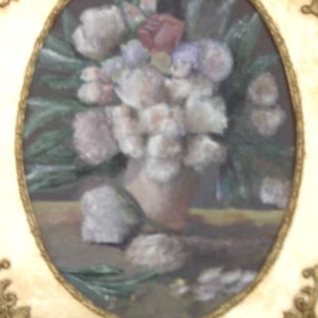 Painting titled "Vaso di fiori" by Renato Laneri, Original Artwork