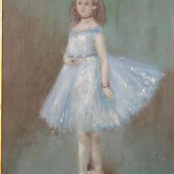 Painting titled "Ballerina - Omaggio…" by Renato Laneri, Original Artwork, Oil