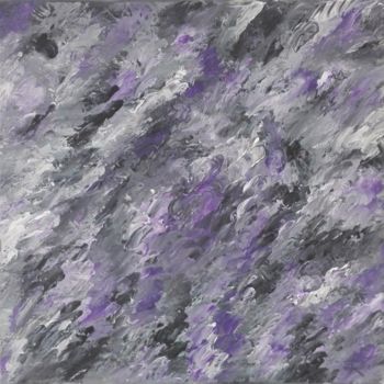Malerei mit dem Titel "Purple rain" von Renaud Angerville-Langlois, Original-Kunstwerk, Acryl