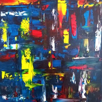 Painting titled "Arcades" by Renaud Angerville-Langlois, Original Artwork, Acrylic Mounted on Wood Stretcher frame