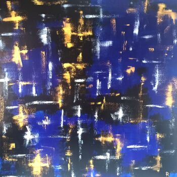 Картина под названием "Stellaire" - Renaud Angerville-Langlois, Подлинное произведение искусства, Акрил Установлен на Деревя…