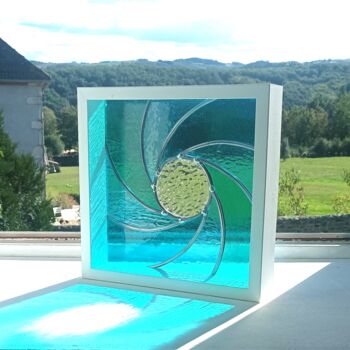 Skulptur mit dem Titel "Vortex" von Renaud Angerville-Langlois, Original-Kunstwerk, Glas