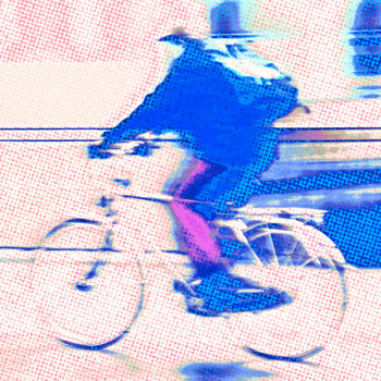Photography titled "Cycliste" by Renaud Klumpp, Original Artwork, Digital Photography