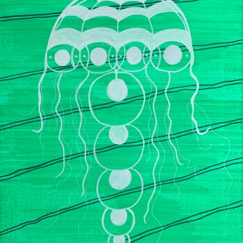 Pintura intitulada "Agroglyphe à la méd…" por Renaud Lambert, Obras de arte originais, Marcador