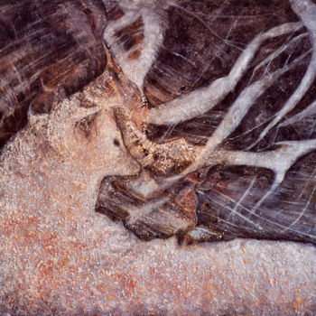 Pittura intitolato "Le Cerf" da Isis Lully, Opera d'arte originale, Olio