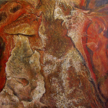 Peinture intitulée "Le Dinosaure" par Isis Lully, Œuvre d'art originale, Huile