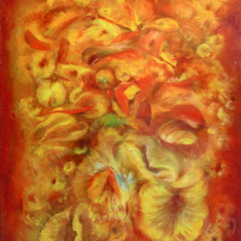 Peinture intitulée "Ambre" par Isis Lully, Œuvre d'art originale, Huile