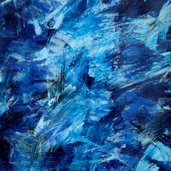 Картина под названием "Deep rush sea - Tie…" - René D'Ouvenou, Подлинное произведение искусства, Акрил