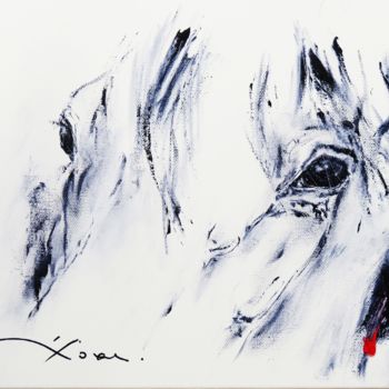 Peinture intitulée "418_d'yeux" par René Goxes, Œuvre d'art originale, Huile