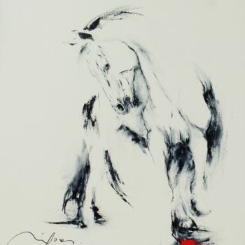 Peinture intitulée "360_cheval" par René Goxes, Œuvre d'art originale, Huile