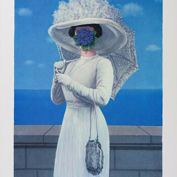 "La Grande Guerre" başlıklı Baskıresim René Magritte tarafından, Orijinal sanat, Litografi