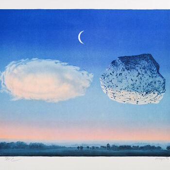 Gravures & estampes intitulée "La Bataille De L'Ar…" par René Magritte, Œuvre d'art originale, Lithographie