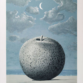 「Souvenir De Voyage」というタイトルの製版 René Magritteによって, オリジナルのアートワーク, リソグラフィー