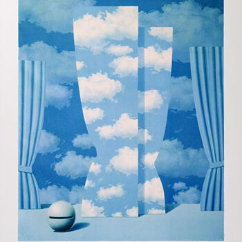 「La Peine Perdue」というタイトルの製版 René Magritteによって, オリジナルのアートワーク, リソグラフィー