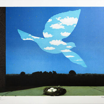 제목이 "Le Retour"인 판화 René Magritte로, 원작, 리소그래피
