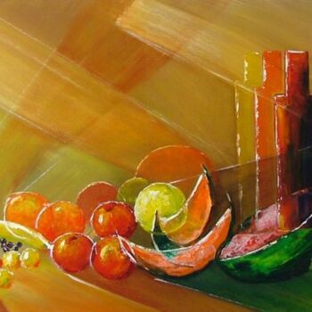 Malerei mit dem Titel "Fruité" von René Vincent-Viry, Original-Kunstwerk, Öl