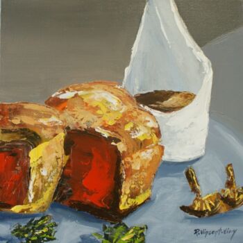 Painting titled "Croustillant de boe…" by René Vincent-Viry, Original Artwork, Oil