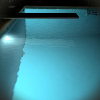 Arts numériques intitulée "David's Pool 09d-07" par René Bui, Œuvre d'art originale, Modélisation 3D