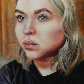 Schilderij getiteld "Self Portrait" door Renee Brown, Origineel Kunstwerk, Olie