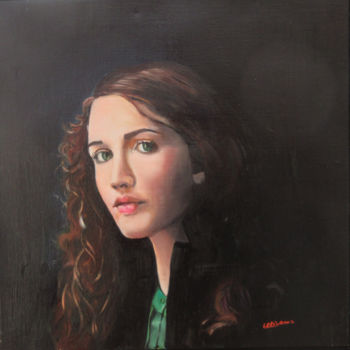 Pintura intitulada "julia-huile-40x40.j…" por Renée Estebanez, Obras de arte originais