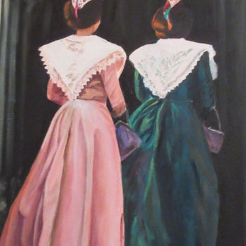 Malarstwo zatytułowany „arlesiennes-35x24-h…” autorstwa Renée Estebanez, Oryginalna praca, Olej