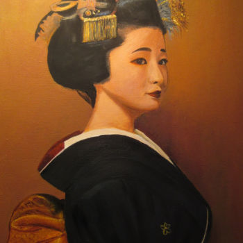 Painting titled "sakura-33x46.jpg" by Renée Estebanez, Original Artwork, Oil