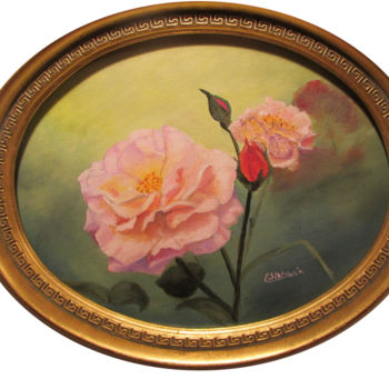 绘画 标题为“rose-30x24.jpg” 由Renée Estebanez, 原创艺术品, 油