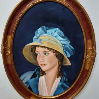 Peinture intitulée "Emma" par Renée Estebanez, Œuvre d'art originale, Huile Monté sur Châssis en bois