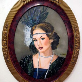 Malerei mit dem Titel "Olga" von Renée Estebanez, Original-Kunstwerk, Öl