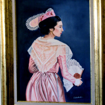 Painting titled "Pauline" by Renée Estebanez, Original Artwork, Oil