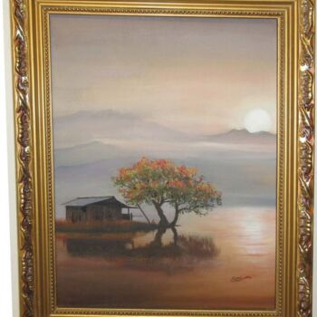 Painting titled "plenitude" by Renée Estebanez, Original Artwork, Oil