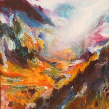 Painting titled ""BRUME"" by Renée Marcinek, Original Artwork, Acrylic