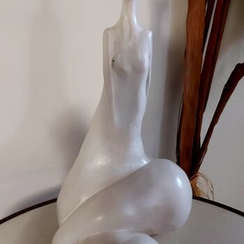 Sculpture titled ""Miss"" by Renée Marcinek, Original Artwork, Clay