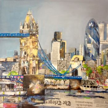 Painting titled "Londres" by Renée Oconel, Original Artwork, Acrylic