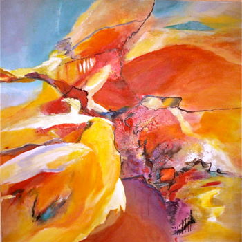 Painting titled "paysage-du-sud-60-x…" by Renée Laffon Tailhan Rlt, Original Artwork
