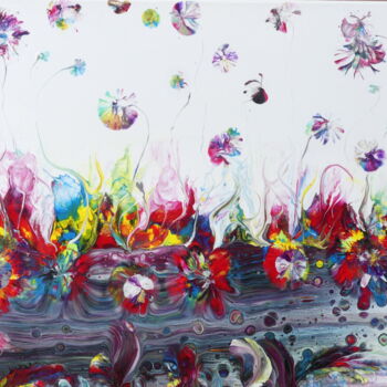 Malerei mit dem Titel "Grand printemps" von Renée Tortet, Original-Kunstwerk, Acryl