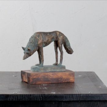 Sculpture titled "wolf" by Denis Renev, Original Artwork, Casting
