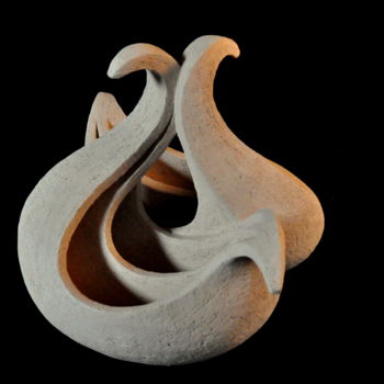 Sculpture titled "OMHELZING (HUG)" by Renild Schepers, Original Artwork, Ceramics