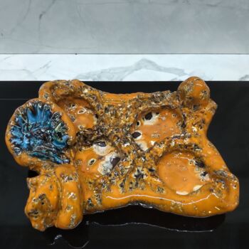 Sculpture titled "Scultura ceramica -…" by Renzo De Liberali, Original Artwork, Ceramics