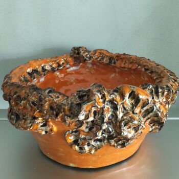 Sculpture intitulée "Vaso ceramica - Wor…" par Renzo De Liberali, Œuvre d'art originale, Céramique