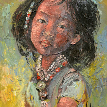 Pintura intitulada "Baby" por Yulduskhon, Obras de arte originais, Óleo