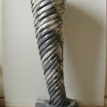 Sculpture titled "Furacao" by Cesar Valerio, Original Artwork, Stone